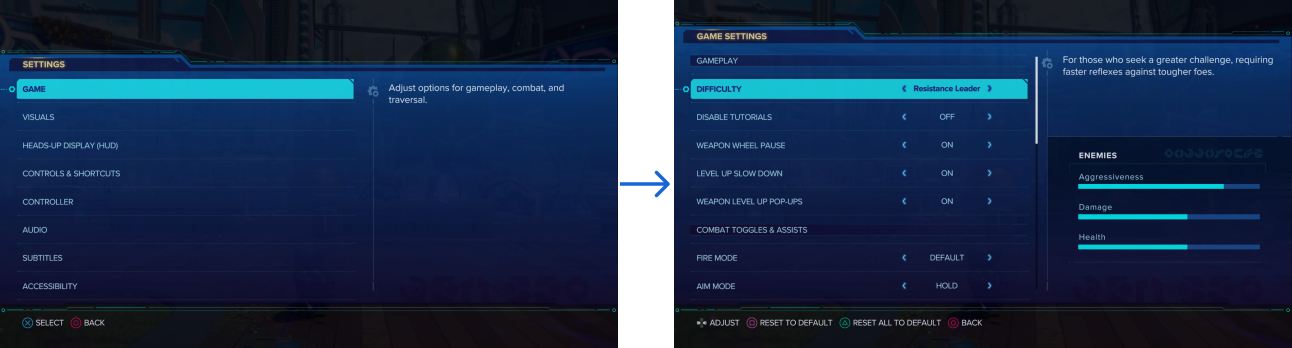 Game Settings – Kira's Portfolio